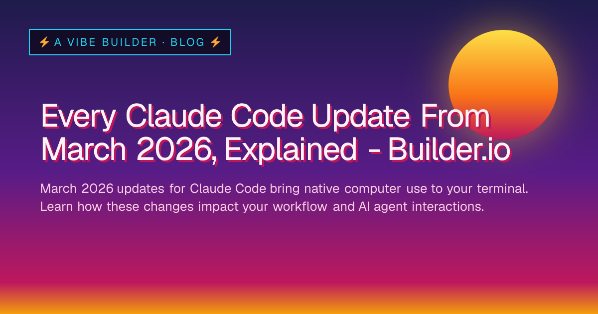 Every Claude Code Update From March 2026, Explained - Builder.io | A ...